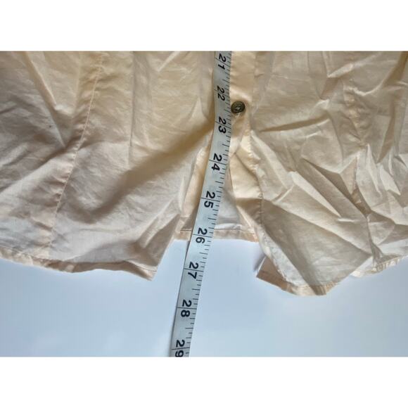 Guess Women's Pale Blush Peach Lightweight Button Front Shirt Size Medium - Picture 9 of 9